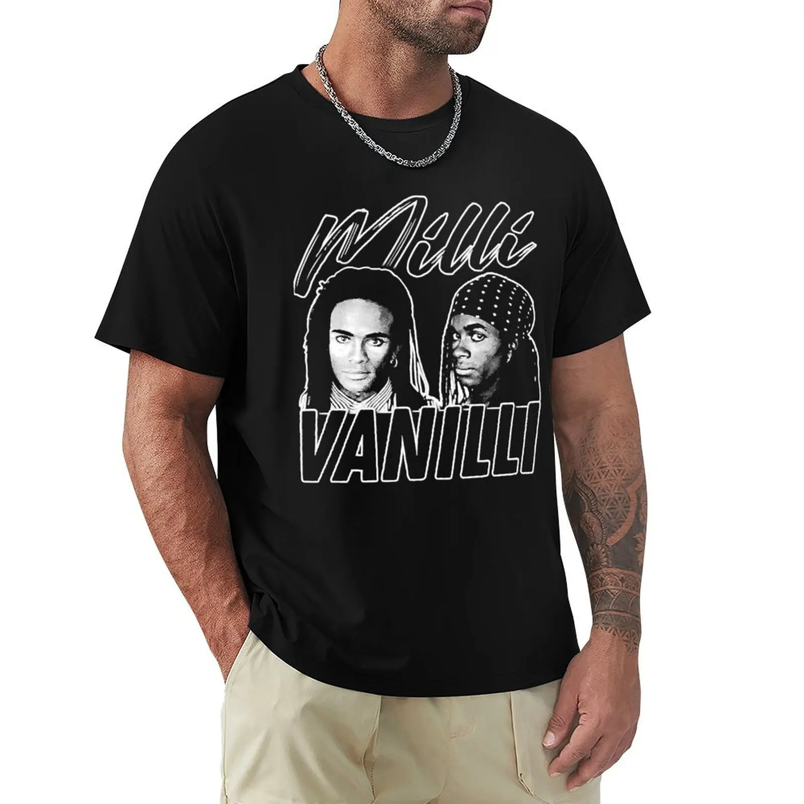 Футболка Proud Milli Vanilli Design Tribute персонализированная футболка с аниме черные