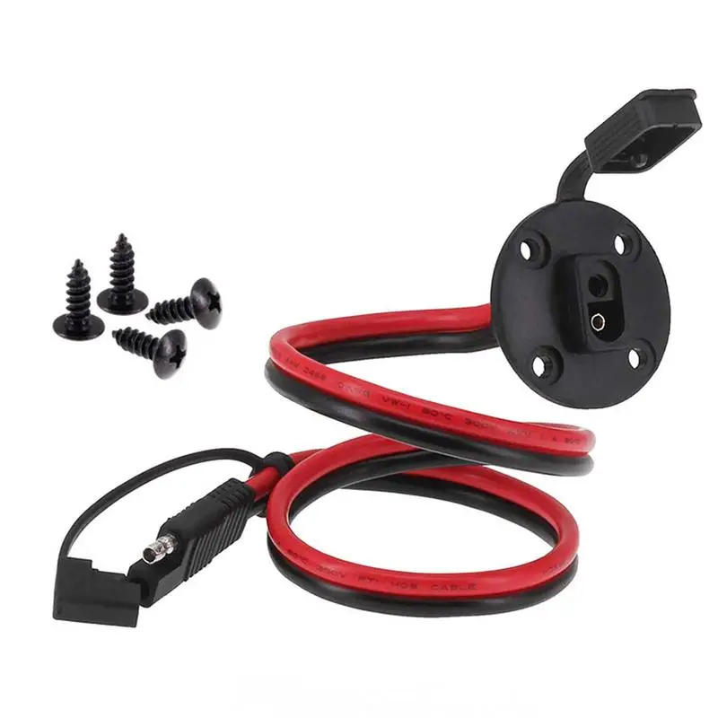 

SAEs Extension Cable SAEs Power Socket Sidewall Port Connector Double Plug SAEs Power Automotive Extension Cable For Motorcycles