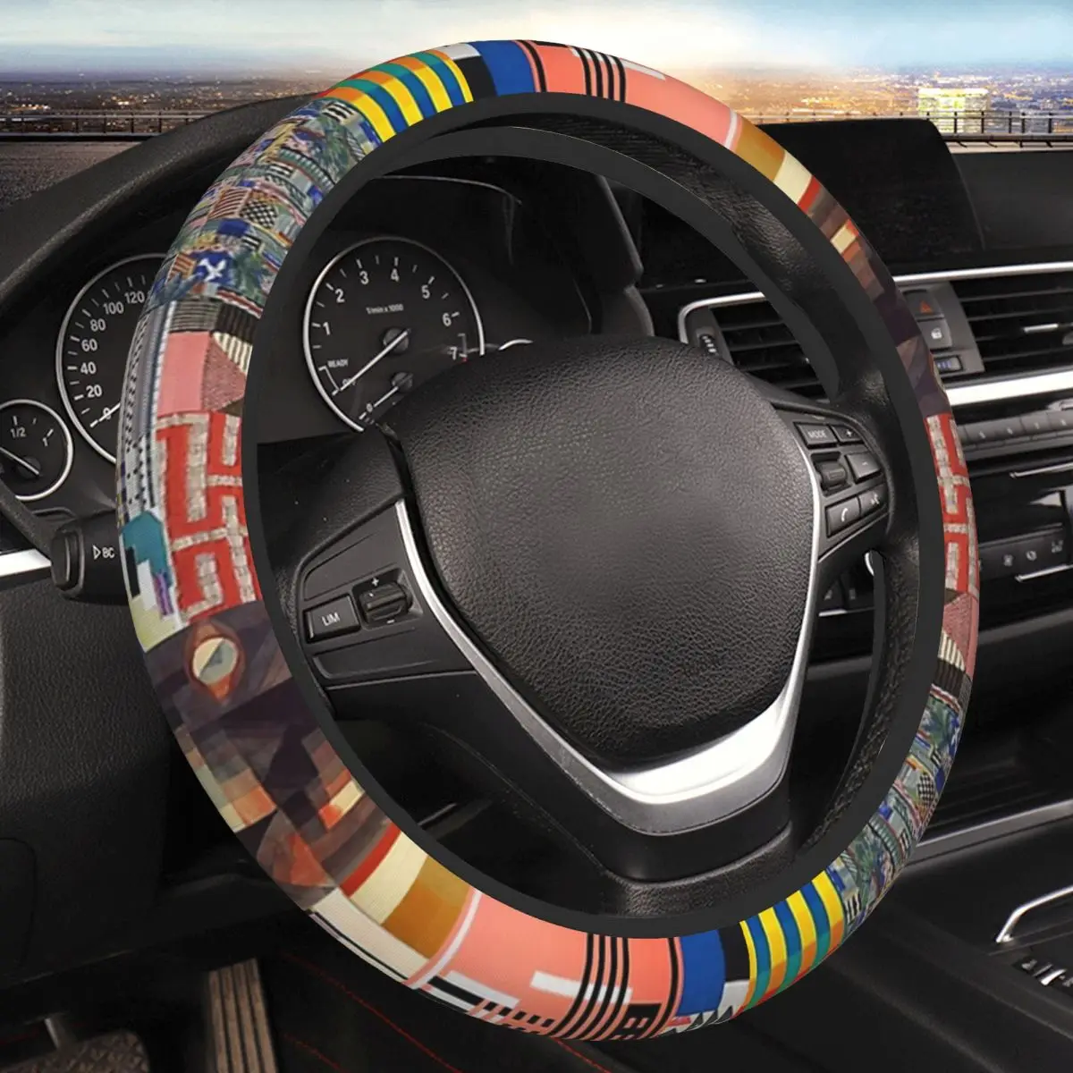 

Bauhaus Art Thickening Car Steering Wheel Cover 38cm Universal Suitable Car-styling Car Accessories