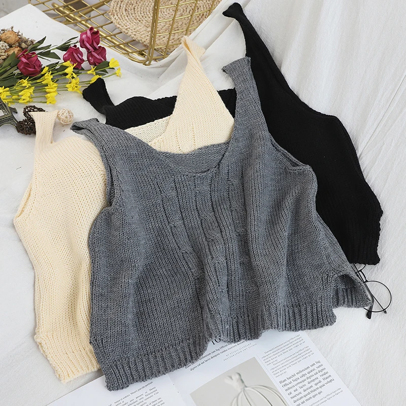 

Кроп-топ женский летний без рукавов, пикантная майка с винтовой нитью, Модный повседневный топ с открытой спиной, укороченный жилет