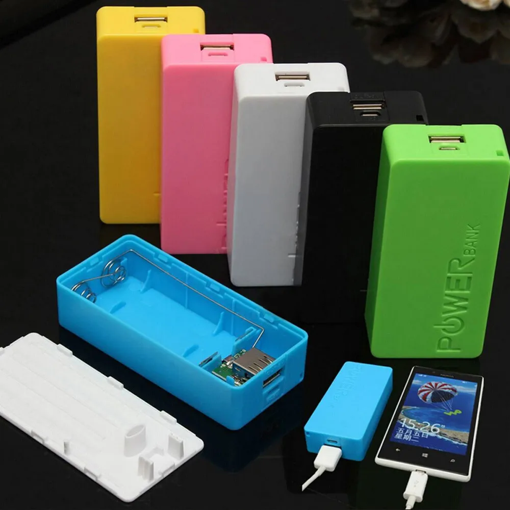 

5600mAh 2X 18650 USB Power Bank Battery Charger Case DIY Box For iPhone For Smart Phone MP3 Electronic Mobile Charging