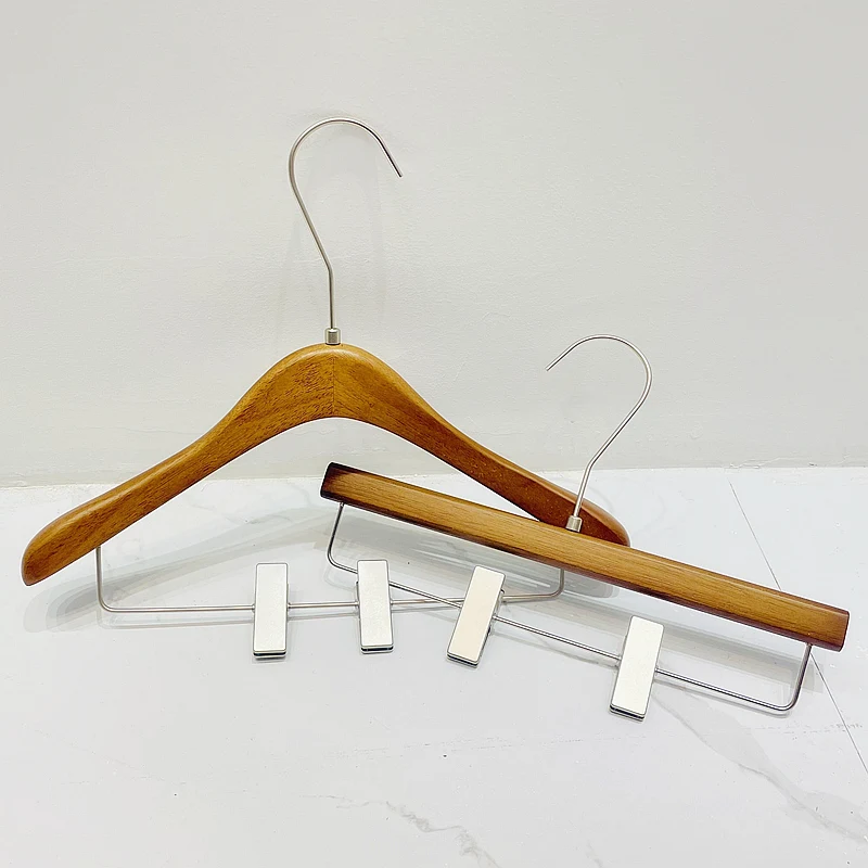 

High-Grade Natural Solid Wood Closing Non-Slip Hanger for Clothing