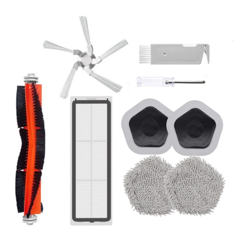 

9Pcs Kit for XiaoMi Dreame Bot W10&W10 Pro Robot Vacuum Cleaner Main Side Brush Filter Mop Cloth and Mop Holder A