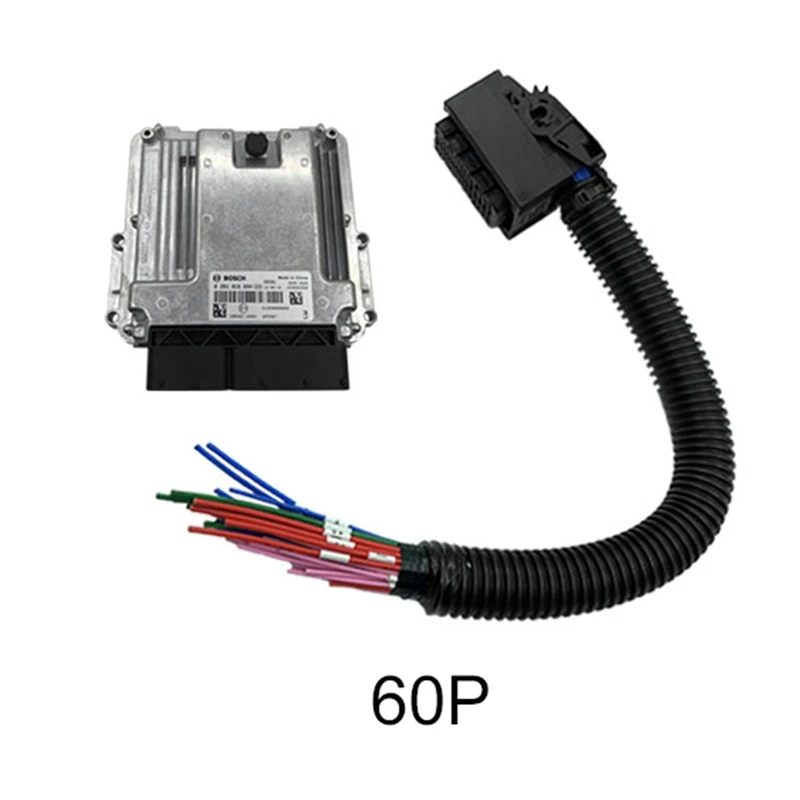 

1 Set 60 Pin Automotive EDC17 Computer Board Common Rail Connector Plug With Wiring Harness For Weichai Xichai J6