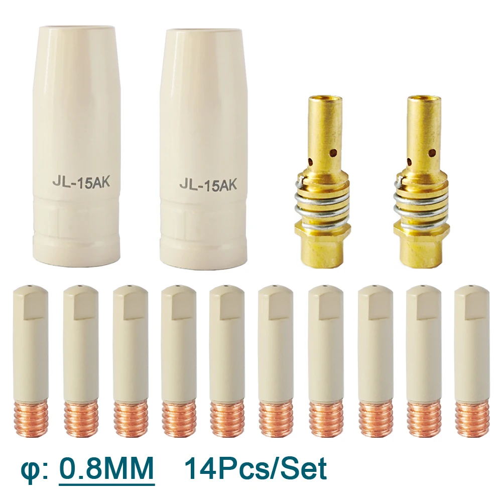 

14 шт. 15AK новая защитная насадка для покрытия 0,8/1,0/1,2 мм антипригарный сварочный шлак Европейский защитный рукав для безвоздушного газа