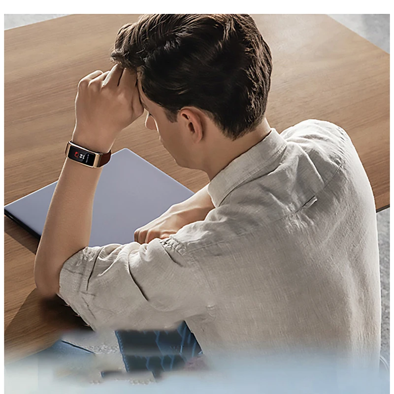 Soft Calf Leather Strap Striped Watchband for HUAWEI B6 Smartwatch 16mm Genuine Leather Original Wristband for HUAWEI B6