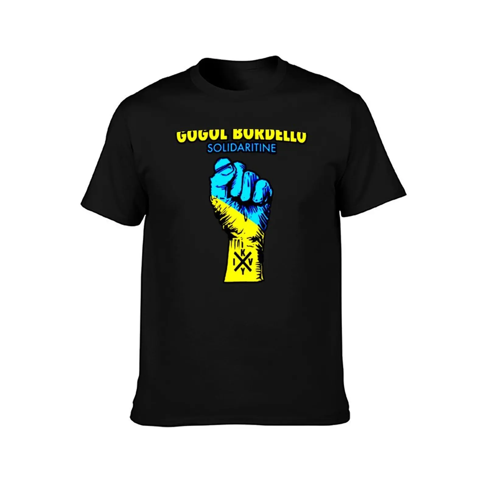 Фото Футболка с логотипом Gogol Bordello Solidaritine, графические футболки для мужчин, футболка. №2