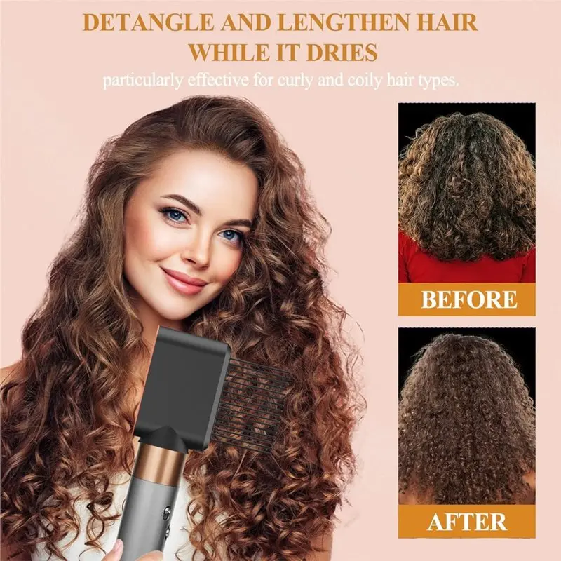 Фото Насадка-расческа с широкими зубьями A98G для Dyson Airwrap HS01, HS05, HS08, щетка-фен для предварительной укладки кудрявых и вьющихся волос, сменная деталь №5