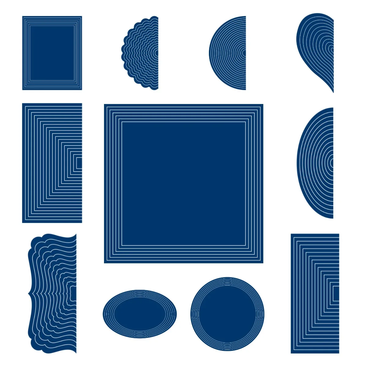 

Semicircular Heart-shaped Circular Square 2023 New Metal Cutting Dies Scrapbooking Make Photo Album Card Diy Paper Embossing
