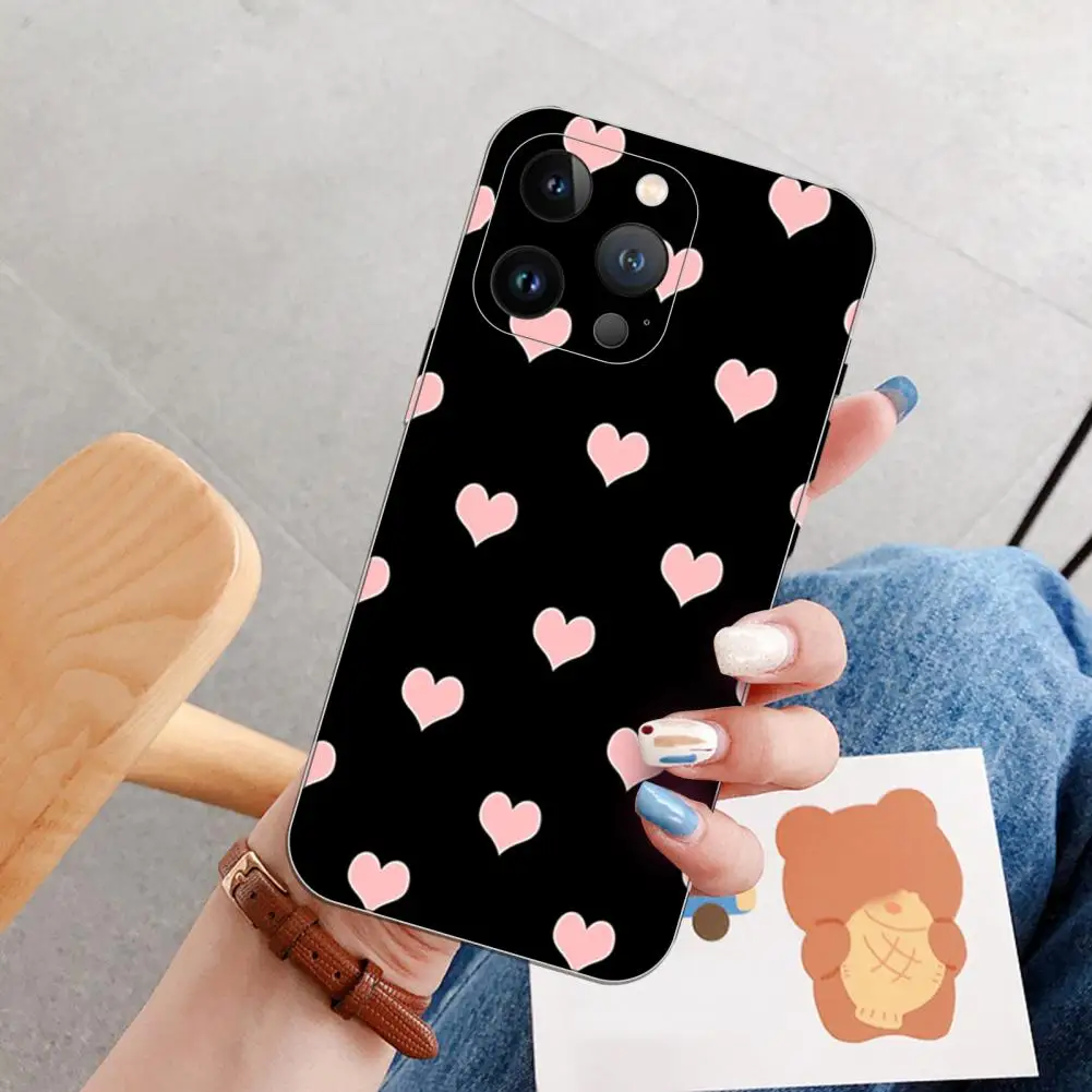Phone Back Cover Dustproof Soft TPU Girl Heart-shaped Pattern Shell Mobile Protective for iPhone 13 Pro | Мобильные телефоны и