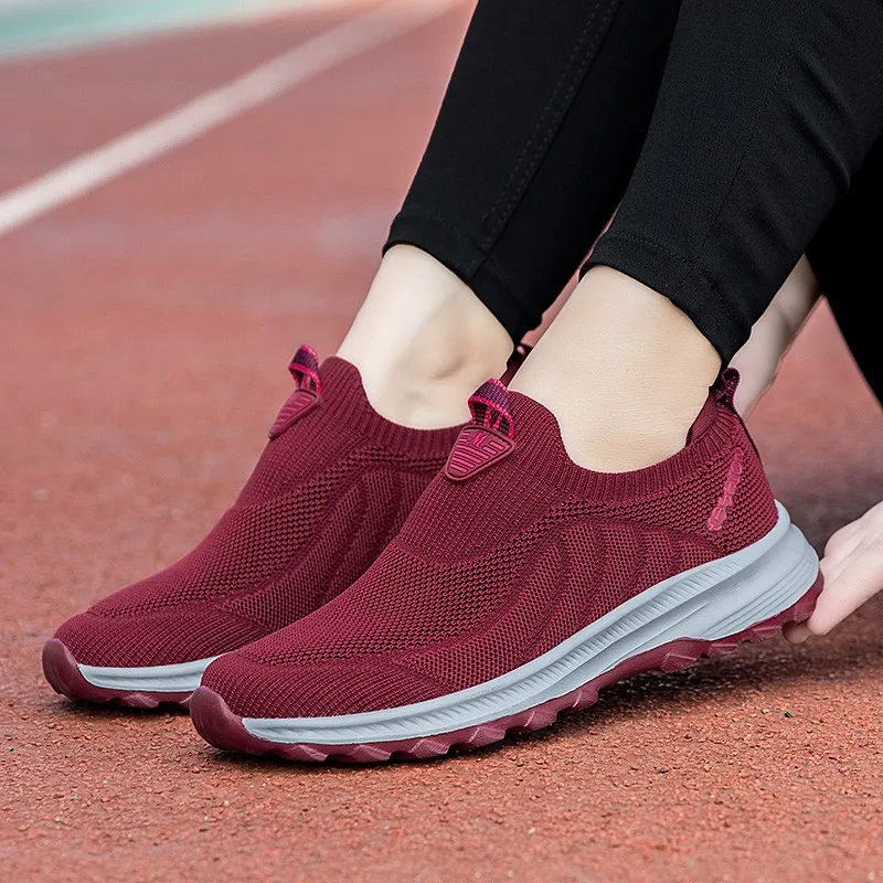 

Женская Вулканизированная обувь, женские кроссовки, дышащая сетчатая обувь, слипоны, лоферы, женская обувь для отдыха, прогулочная обувь бо...