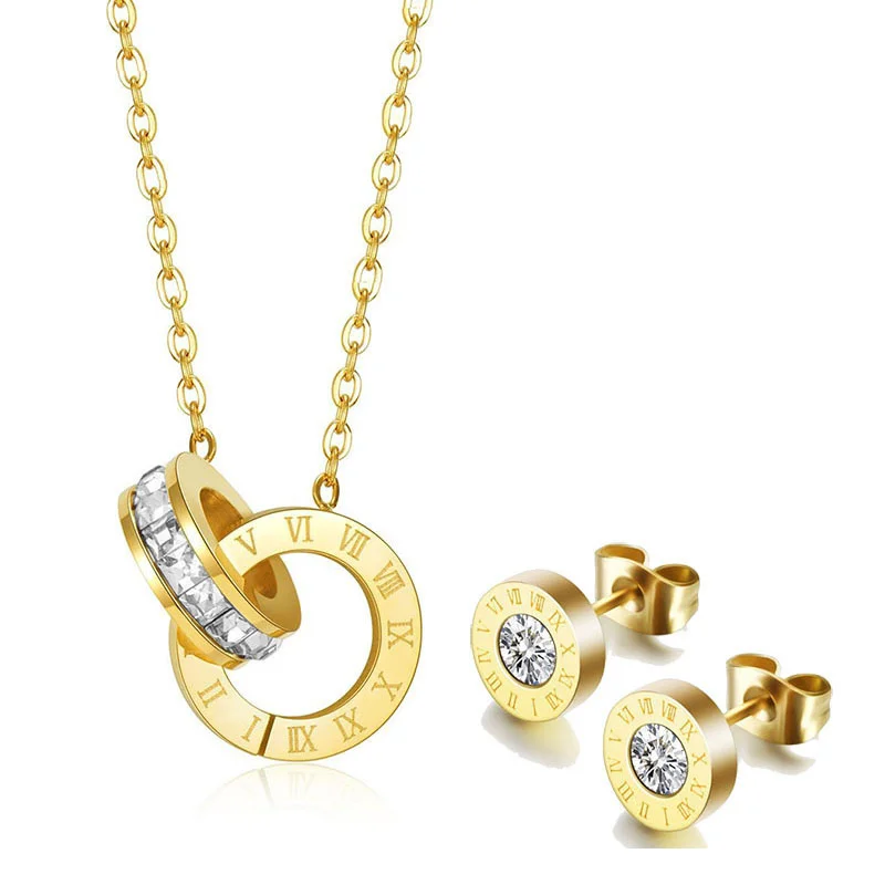 Ожерелье из нержавеющей стали с римскими цифрами для женщин