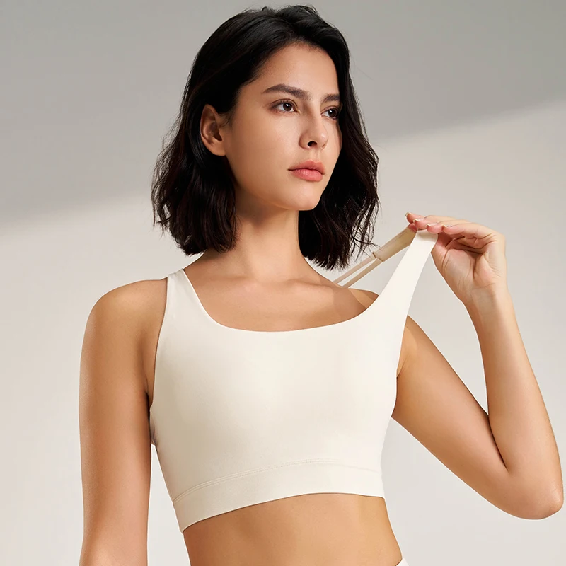 Women's sports and fitness bra Yoga running anti-shock non-marking underwear tight cross beautiful back small vest