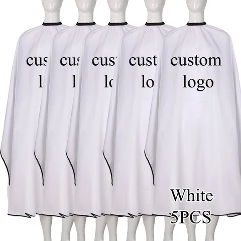 Накидка для стрижки волос в салоне, парикмахерская накидка Personnalisée для мужчин и женщин, 5 шт., длинная водонепроницаемая накидка для парикмахерских, фартук Umhang Friseur