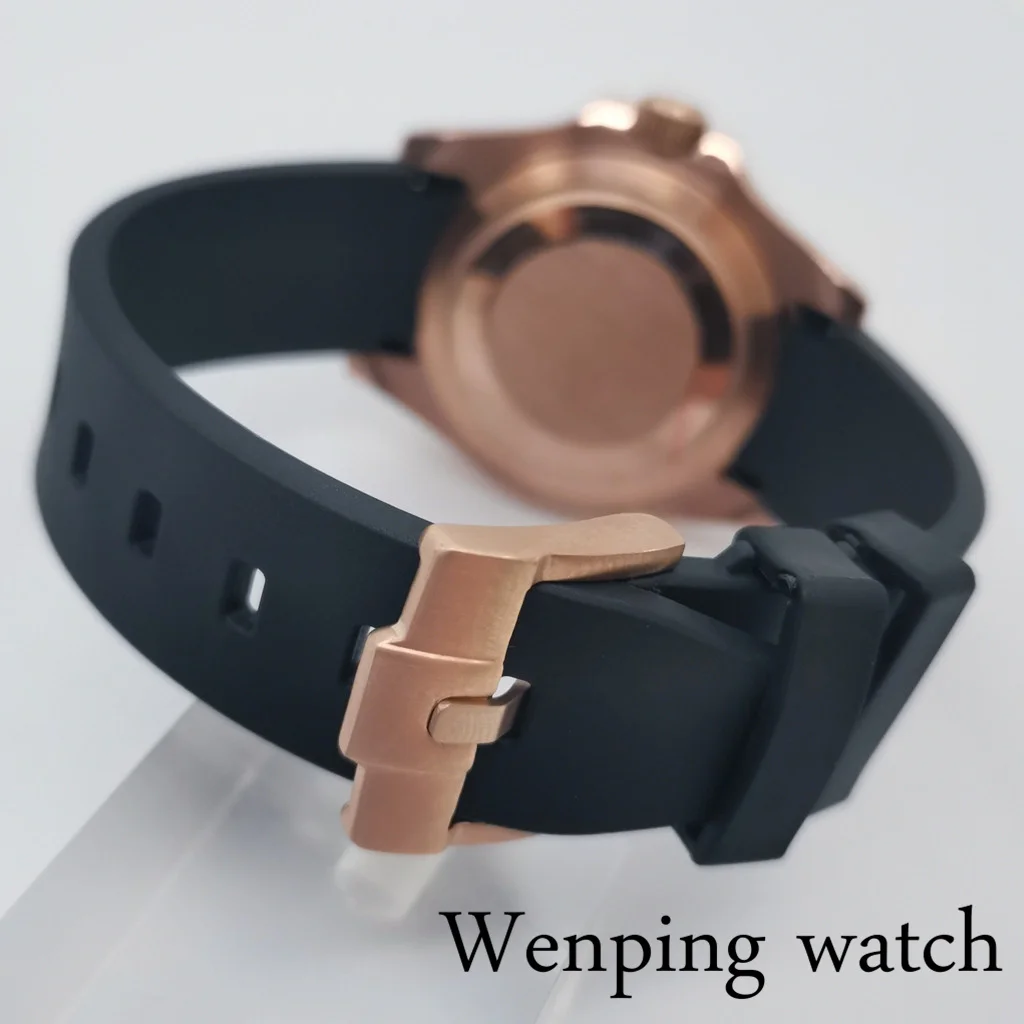 40mm Men's Classic Top Luxury Mechanical Watch Rose Gold Two-way rotating case Sapphire Glass NH35 Movement Automatic |