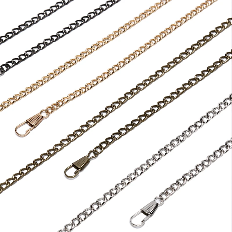 

1Pc 120cm Metal Accessories Bags Chain Purse Buckles Women Shoulder strap for bags replace Crossbody chain Bag Parts