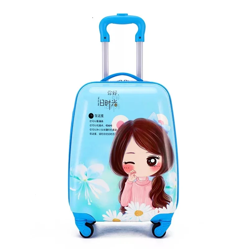 Cartoon kids Rolling Luggage trolley case children travel Suitcase on wheels 16/18 inch Spinner Carry-Ons boys girls Wheeled Bag