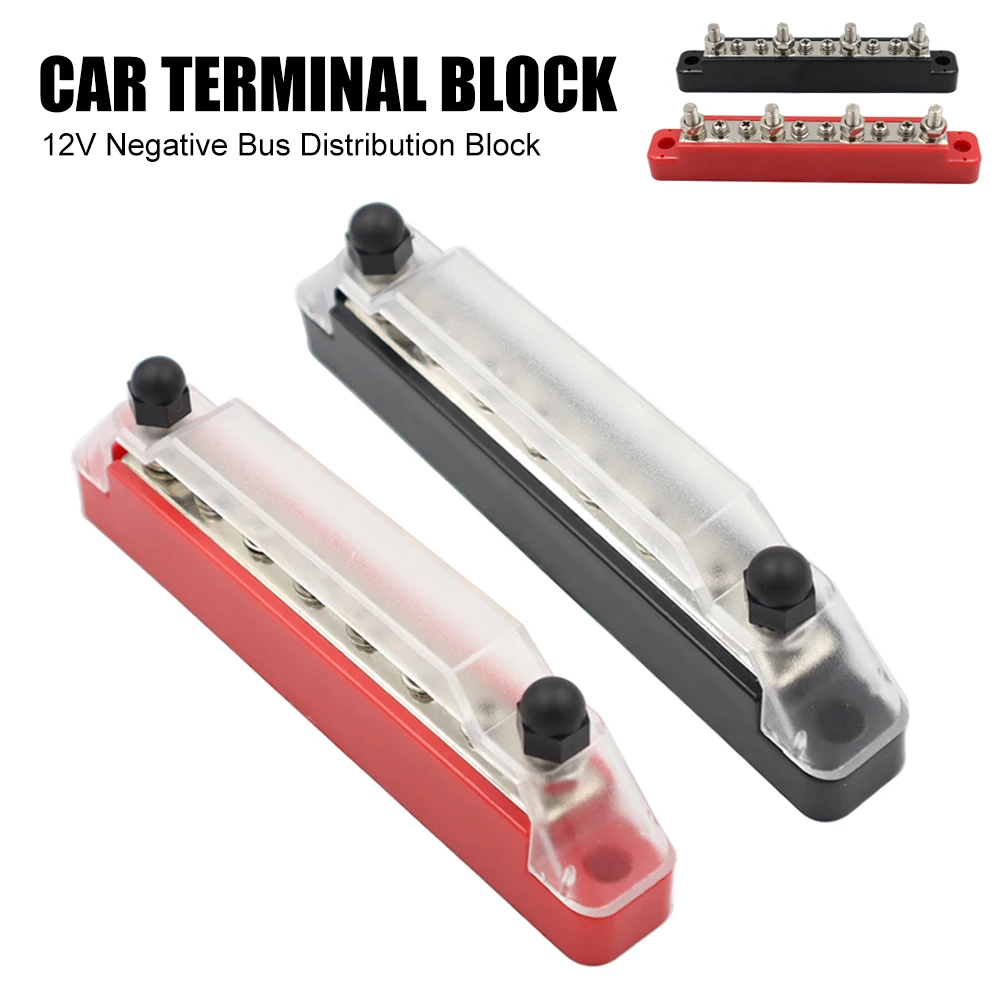 

Positive Negative Bus Bar Battery Power Distribution Block M6 Car Terminal Block Studs M4 Terminal Bus Screws for Boat