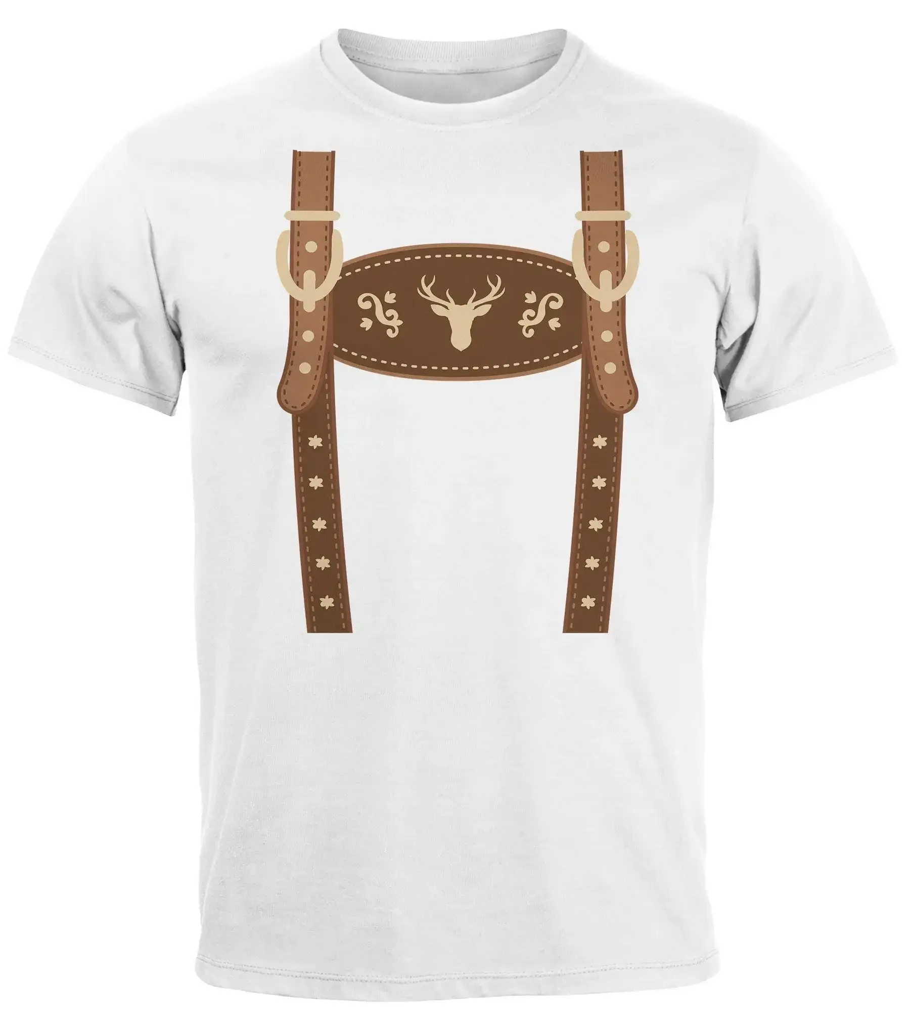 Фото Мужская футболка Lederhosen, сменный традиционный костюм, народный фестиваль, пивной наряд, забавный забавный лунный принт №1