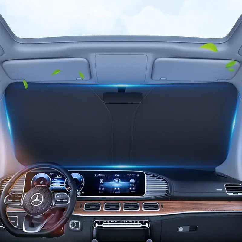 Солнцезащитный козырек на лобовое стекло автомобиля складной от солнца с