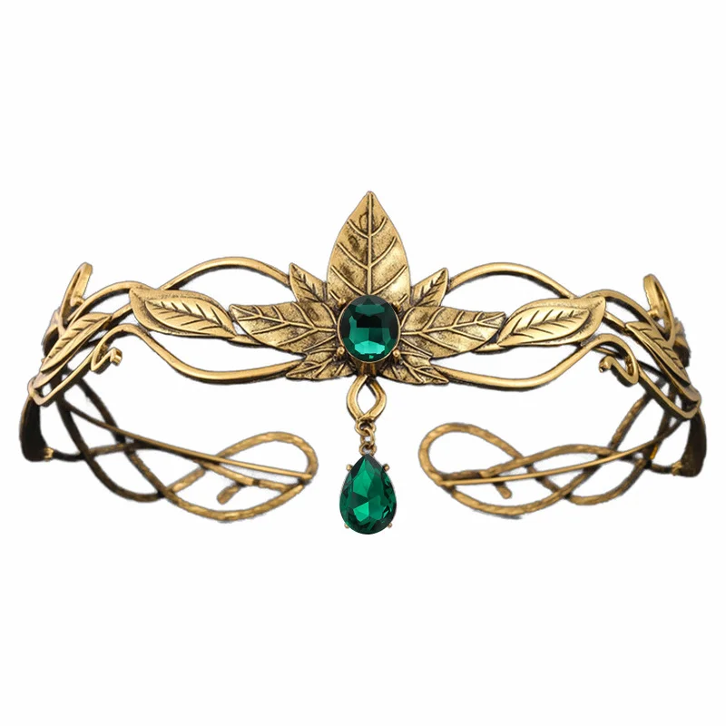 Женская обруч для волос Fairycore Witch со стразами в языческом стиле