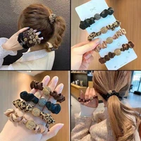 hot selling new style organza embroidery print daisy hair scrunchies daisy hair tie for girls