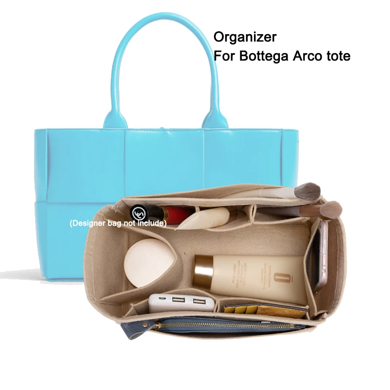 

For Bottega Arco Tote Bag Organizer Insert,Handbag Felt Liner,Cosmetic Storage Bag Inner Purse,Travel Pouch Shaper Protecter