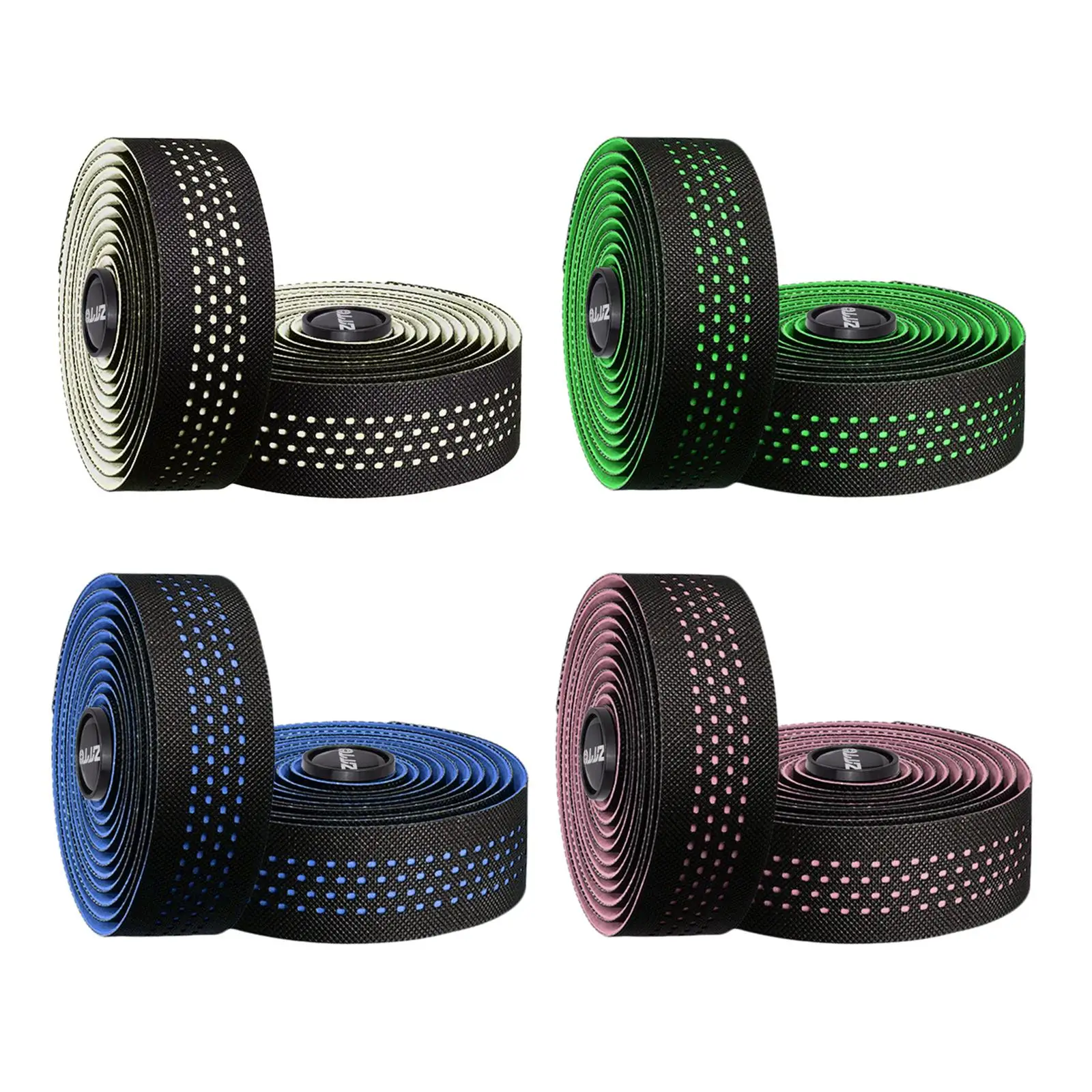 

2 Pcs PU Road Bike Handlebar Tape Comfortable Bicycle Bar Tapes Handle Wraps Anti Vibration Damping Anti Slip Wrap with Plug