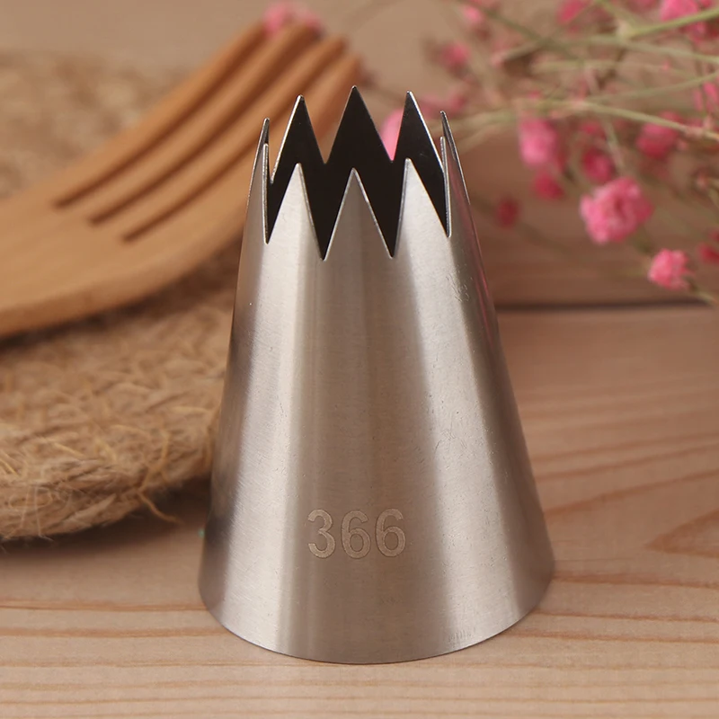 

Large Open Star Piping Nozzle Cake Decorating Tools Stainless Steel Icing Cream Nozzles Bakeware Pastry Tips #366