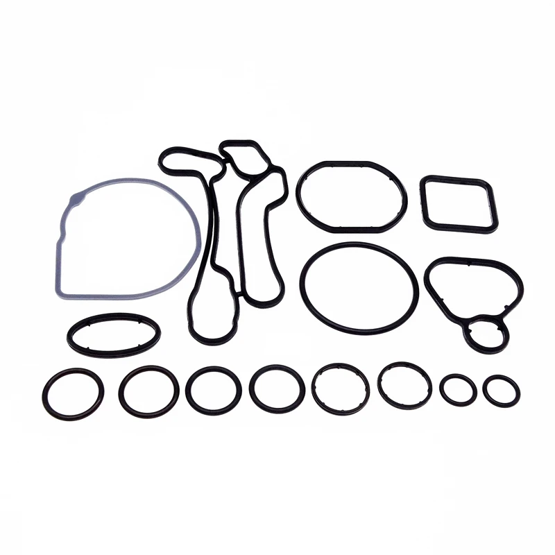 

15 Pcs Rubber Engine Oil Cooler Gasket Repair Kits 55354071 55354068 55355603 For Chevrolet Cruze 1.6L 1.8L Opel Orlando Astra