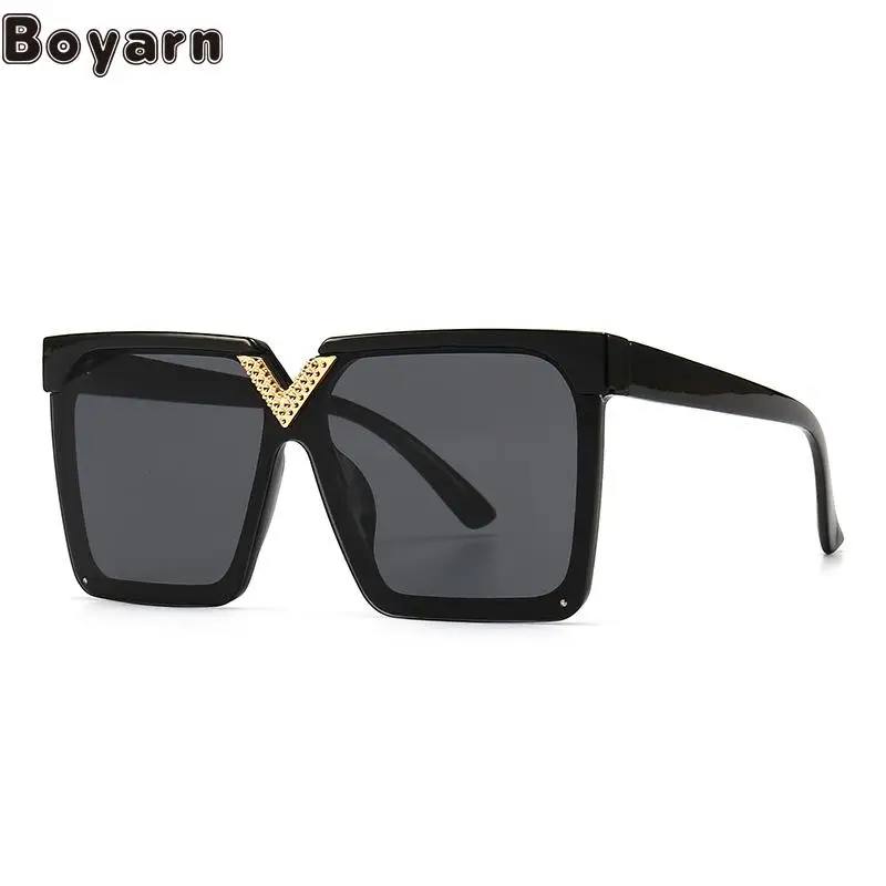 

Boyarn Oculos UV400 Shades Popular Modern Sunglasses, Street Photos, Ins Online Popular Model, Square Sung