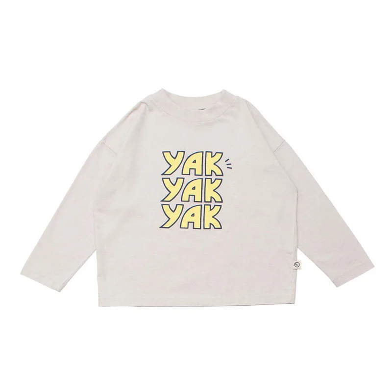 Children's T-shirt 2022 Autumn Cartoon Printing Girl's Sweatshirt Cotton Boy Long-Sleeved Bottoming Shirt Children's Clothing