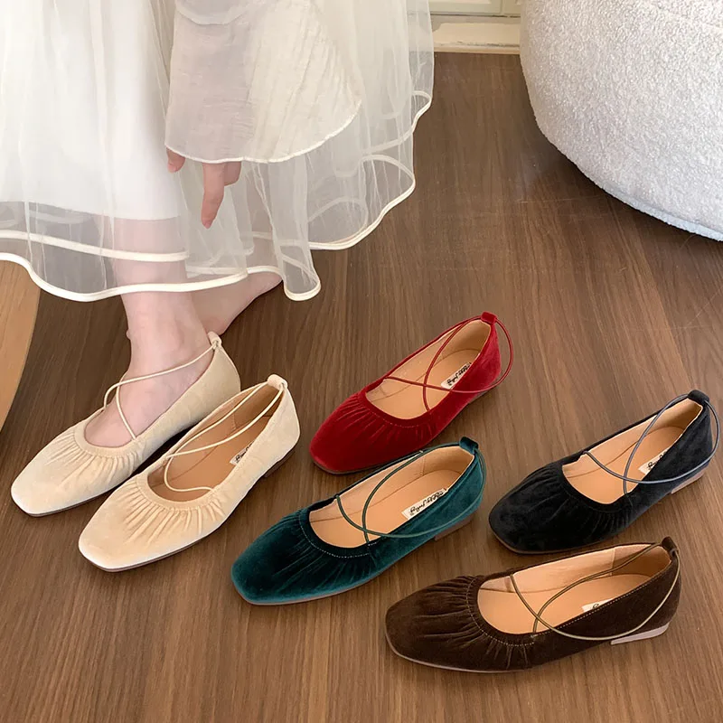 Женские Плиссированные туфли на плоской подошве элегантные уличные мэри джейн