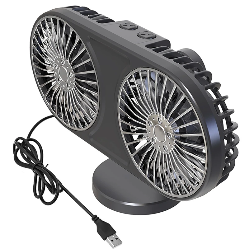 

USB Desk Fan Ultra-Quiet 90° Adjustment For Better Cooling 3 Speeds Portable Mini Powerful Desktop Table Fan For Car