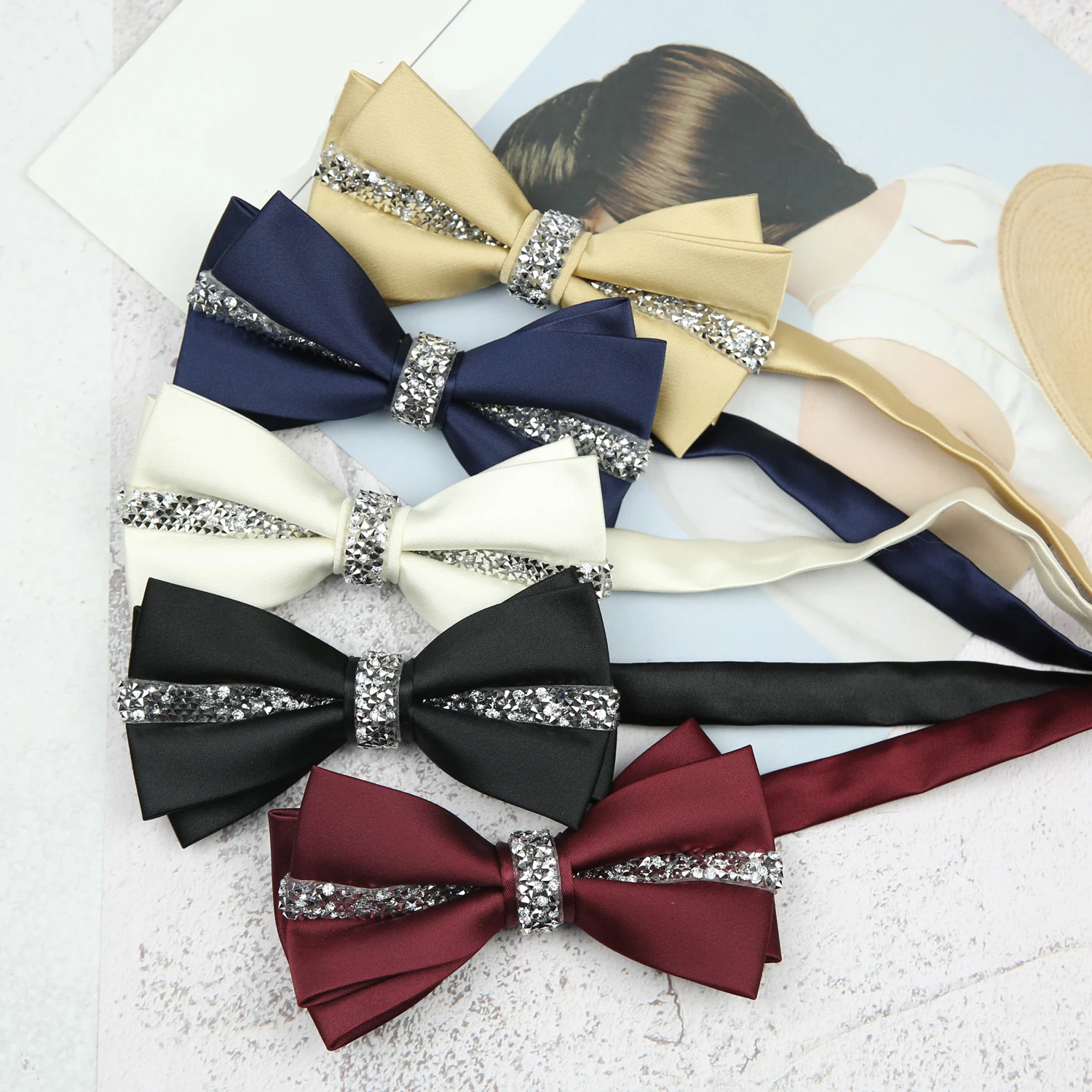 

Linbaiway мужские блестящие свадебные галстуки для джентльменов смокинги винно-красные галстуки-бабочки мужские деловые жениха галстук-бабочка
