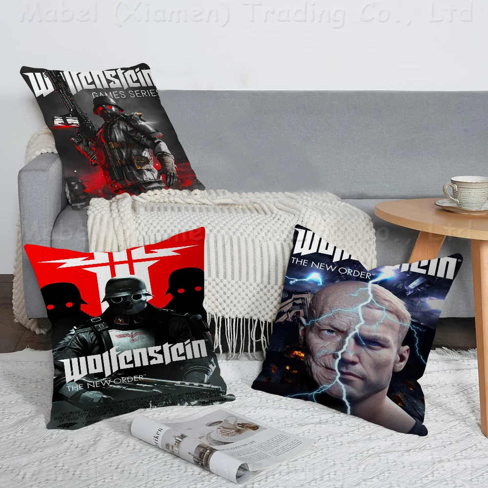 Wolfenstein Cushion Cover Pillowcase Upholstery Sofa Throw Pillow Home Decor Pillowcas