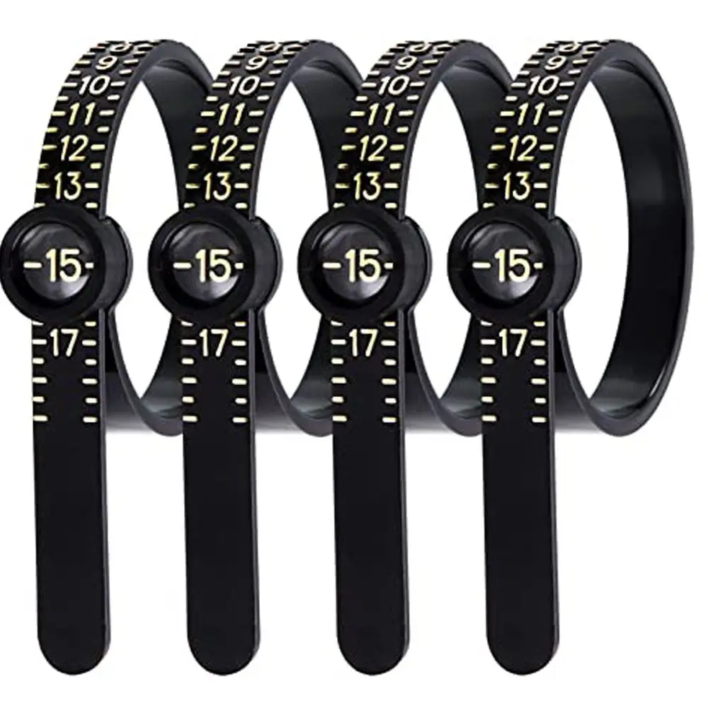

Ring Sizer Black American Finger Measure Gauge With Magnifier Men and Womens Sizes 1-17 Genuine Tester High Quality Wedding Ring