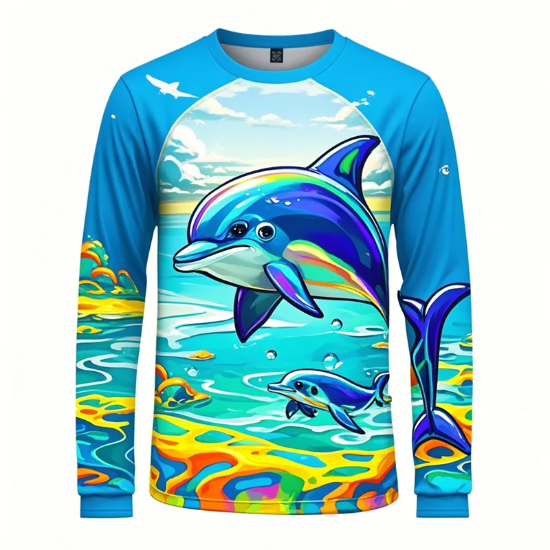 3D-печать новейшая повседневная мужская футболка с круглым вырезом и длинными