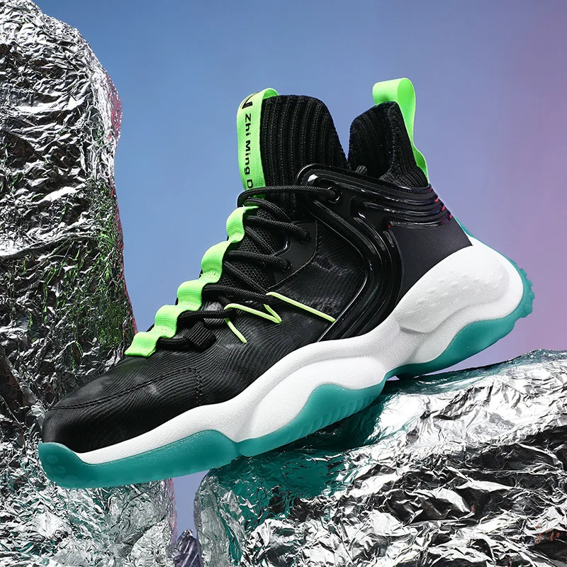 Men's shoes fall winter new non-slip season basketball running dad shoes men's fashion thick sole high top men's casual sneakers