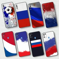 flag of russia case for samsung galaxy a50 a10 m31 a70 a30 a20e a40 a10s m30s m51 f42 5g black soft phone cover