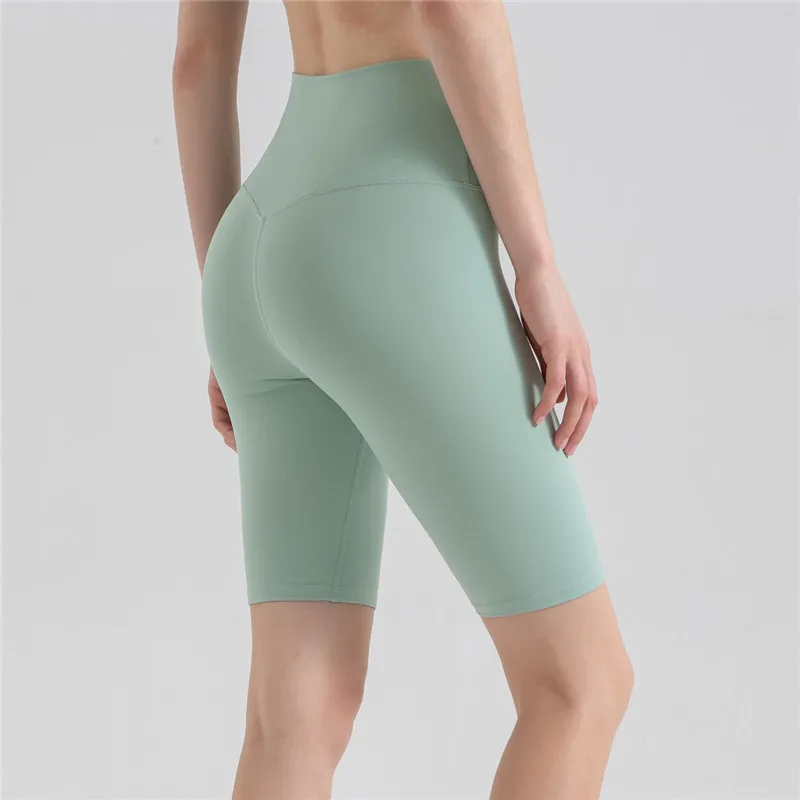 

Solid Color Soft Fitness Sports Short Tight Quickdry Breathable High Waist Workout Yoga Short Legging Cycling Athletic Gym Train