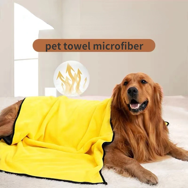 

Quick-drying Pet Dog and Cat Towels Soft Fiber Towels Water-absorbent Bath Towel Convenient Pet Shop Cleaning Towel Pet Supplies