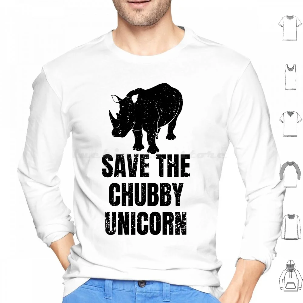 

Save The Chubby Unicorn Funny Rhinoceros African Animals Hoodies Long Sleeve Save The Chubby Unicorn Rhino Unicorn