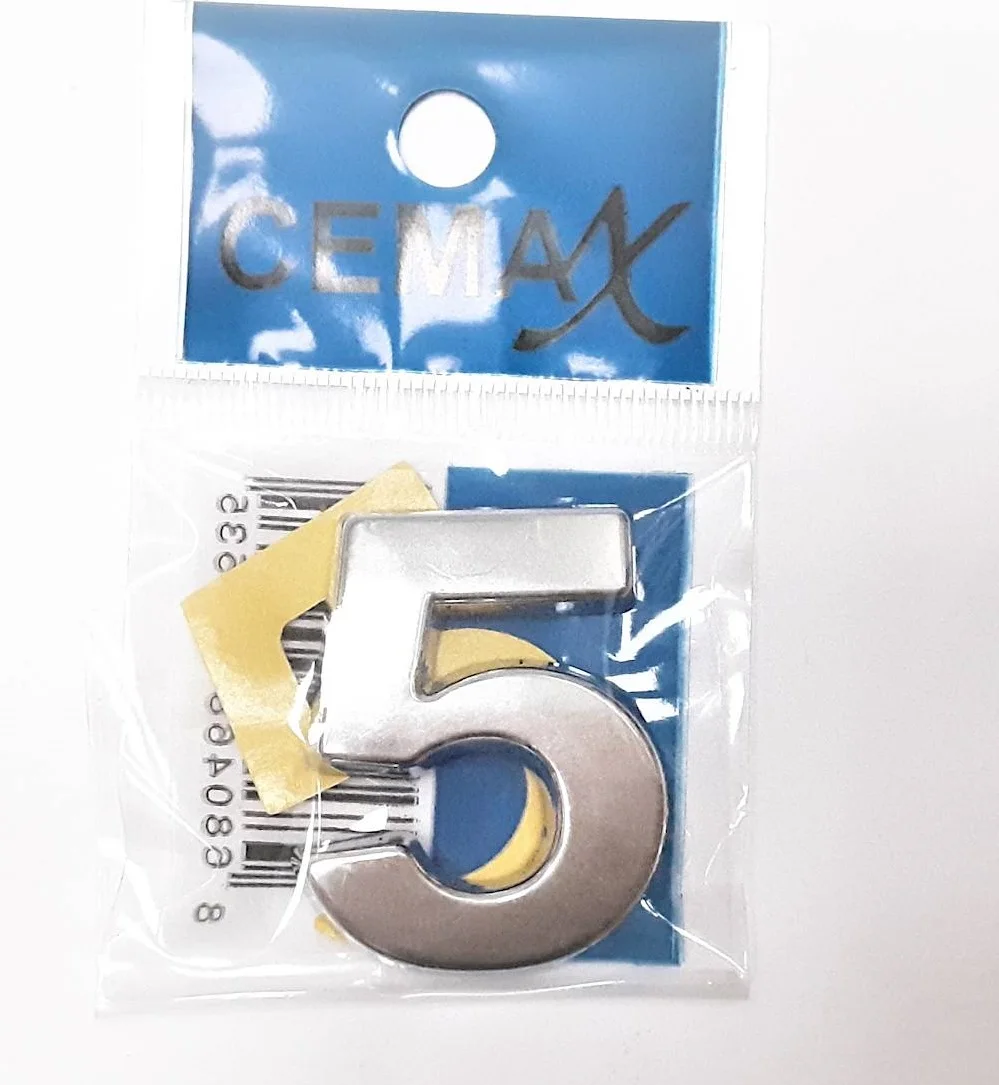 

4 Cm Plastic Chrome Plated Door Number-5