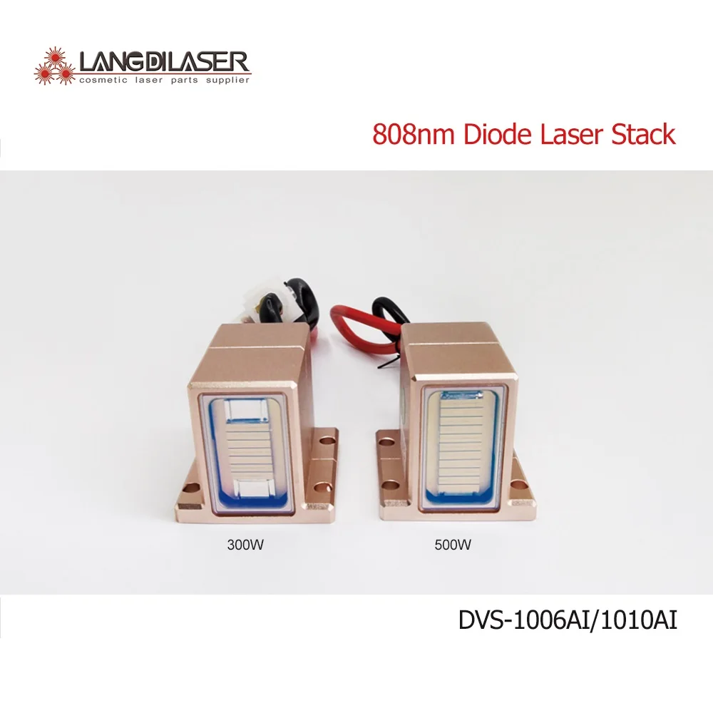 Pila de láser de diodo para depilación, DVS-1006AI-300W / DVS-1010AI-500W/DVS-10102AI-600W/con 6 & 10 & 12 barras de Importación/808nm