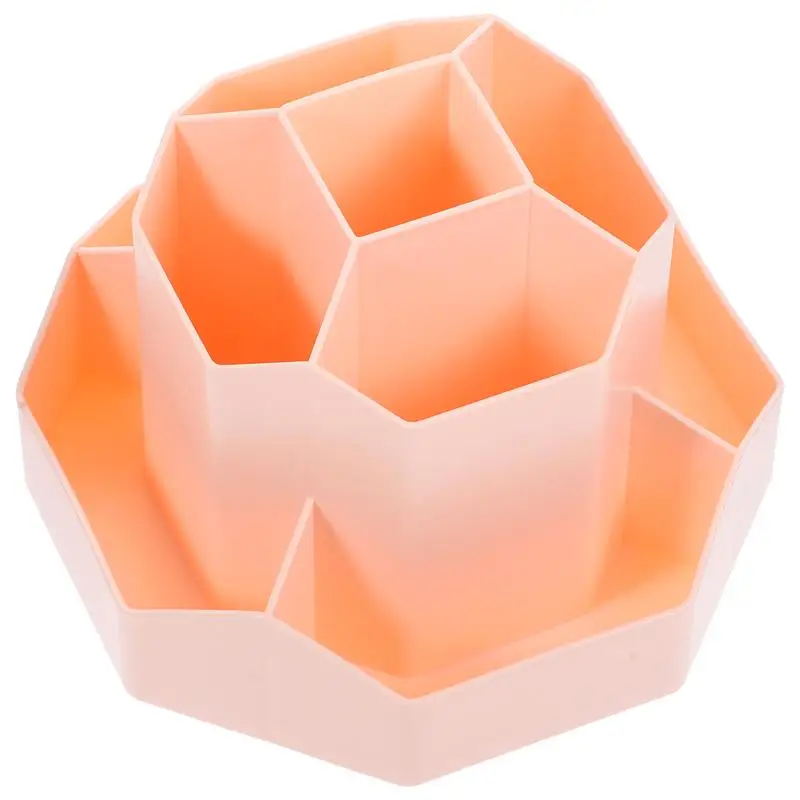 

Multiple Grids Holder Desk Organizer Storage Box Plastic Stationery Student Desk Pen Holder Makeup Brushes Bucket Divided