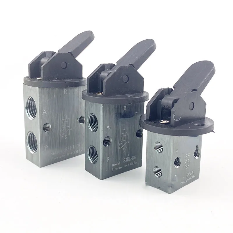 

Two-Position Three Way Mechanical Valve S3HL-M5 S3HL-06 S3HL-08 Long Handle Type Hand-Operated Valves