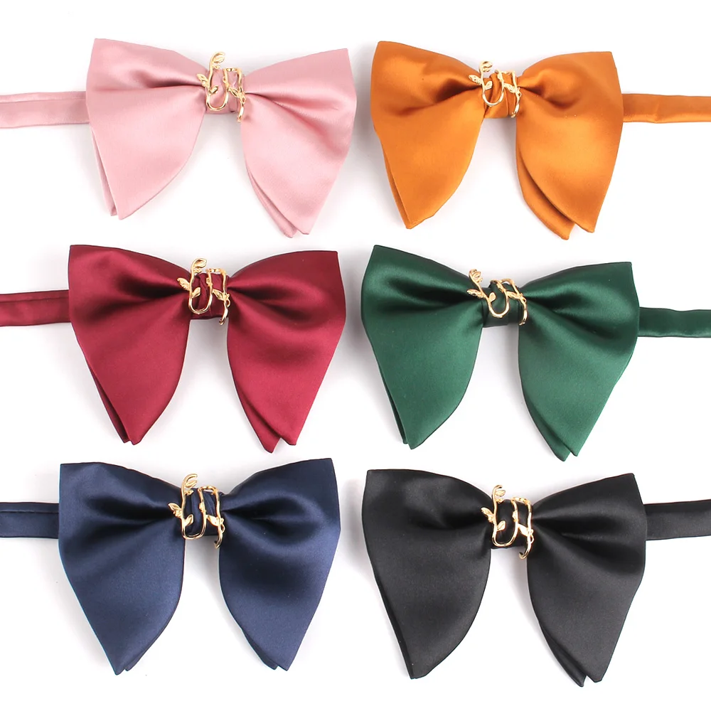 

New Wedding Bowtie Casual Solid Bow tie For Men Women Adult Bow Ties Cravats Male Over Size Bow knot For Party Black Men Bowties