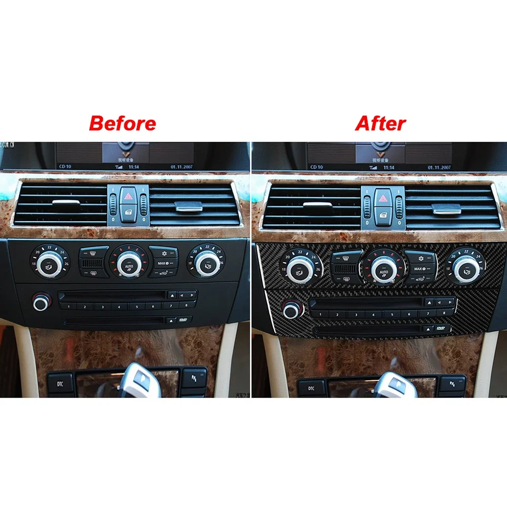 2 шт. декоративная накладка на центральную консоль автомобиля BMW 5 серии E60 2008-10