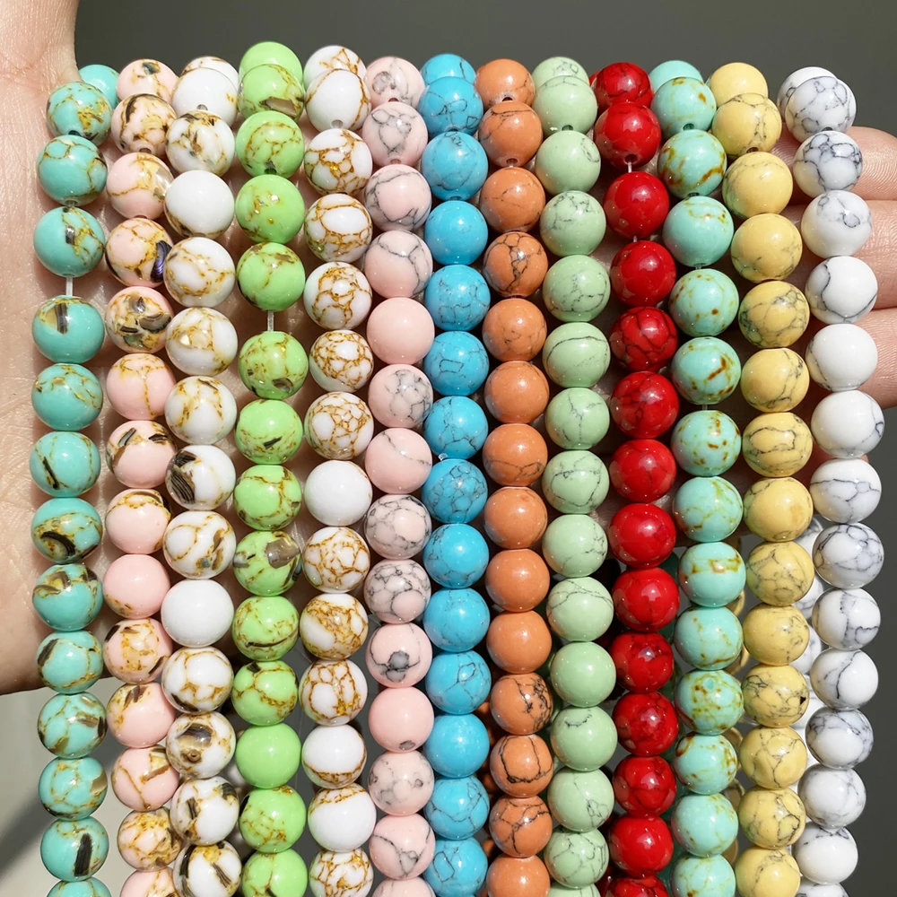 Рисунок 2 - Круглые бусины естественный голубой